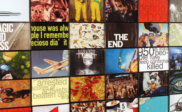 Nayda Collazo-Llorens, Comfortably Numb, 2012, detail of 1500 framed images, overall dimensions variable. Courtesy LMAKprojects.