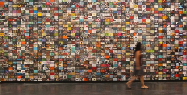 Nayda Collazo-Llorens, Comfortably Numb, 2012, installation detail, 1500 framed images. Courtesy LMAKprojects..