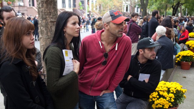 Between the Door and the Street, 2013, a performance initiated by Suzanne Lacy. Courtesy of Creative Time and Brooklyn Museum.