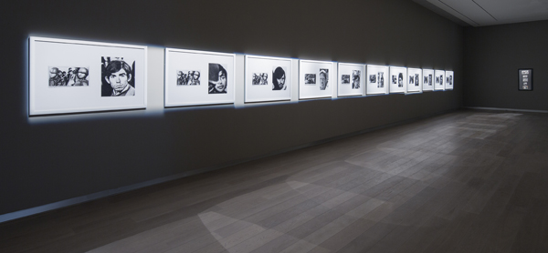 Alfredo Jaar, Faces, 1982. Eleven paired Photostats, installation view, SCAD Museum of Art. Courtesy of Galerie Lelong, New York.