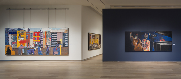 Sam Nhlengethwa: Life, Jazz and Lots of Other Things, installation view at the SCAD Museum of Art, 2014. Courtesy SCAD.