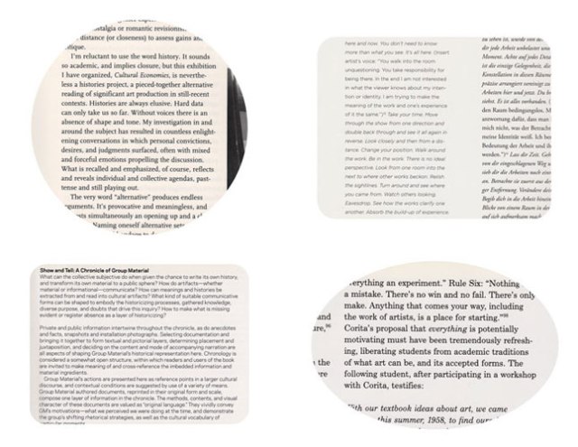 ALEJANDRO CESARCO, A Printed Portrait of Julie Ault, 2013. Courtesy of Murray Guy, New York.