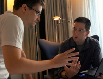 CITIZENFOUR, film still provided by The Guardian Newspaper. Courtesy AP Photo/The Guardian, Glenn Greenwald and Laura Poitras.