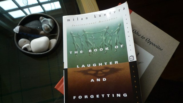 Still life: The Book of Laughter and Forgetting, photo © Kathleen MacQueen.